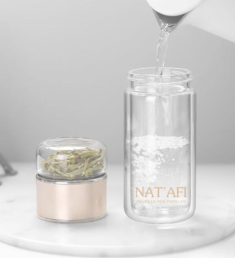 ☕ Bouteille Infuseur en Verre – Élégance, Praticité et Sécurité ! 🌿